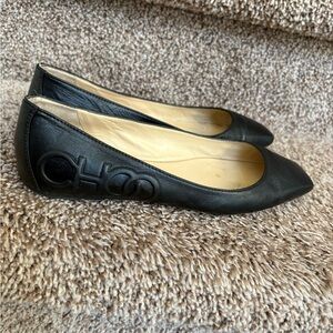 Jimmy Choo Women’s Chic Black Leather Flats